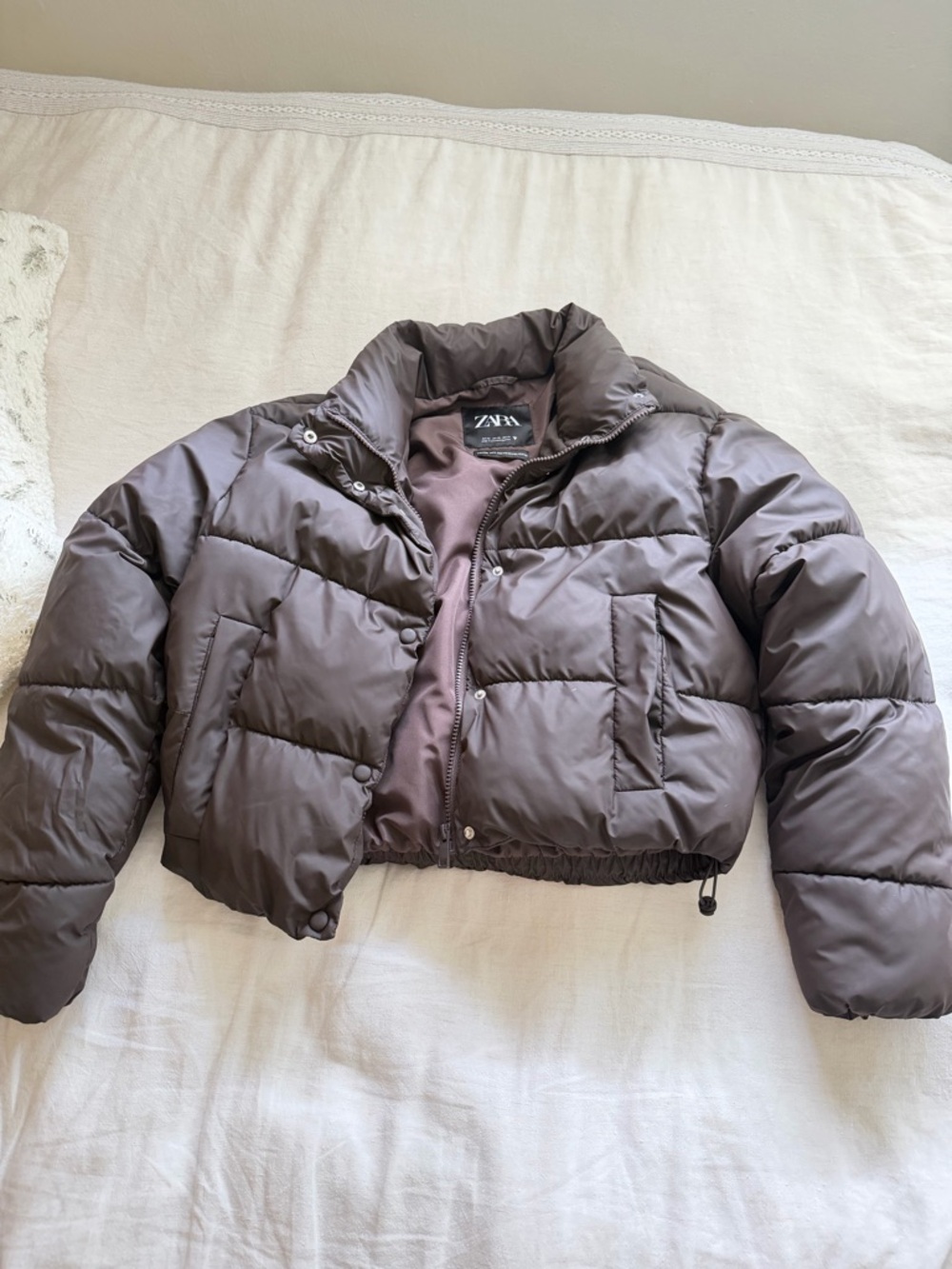 Zara Cropped Puffer Jacket